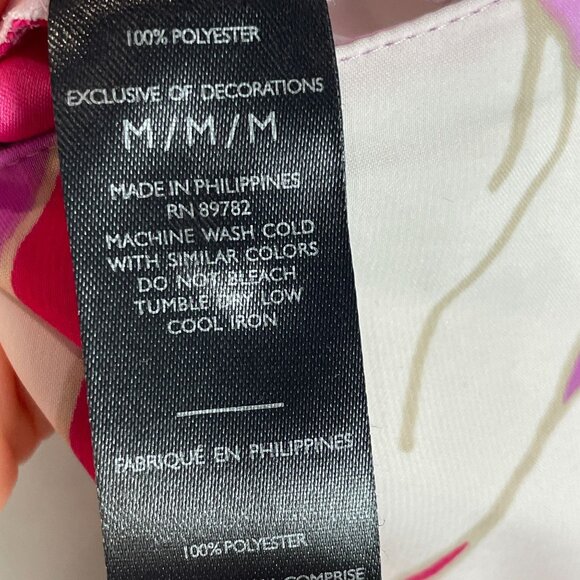 Natori Womens Medium Croisette Chemise Pink Purple Floral Slip Dress - Picture 4 of 9